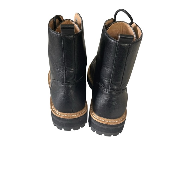 Oasis Society Black lace up combat boot size 7.5 vegan leather EUC - Picture 6 of 15